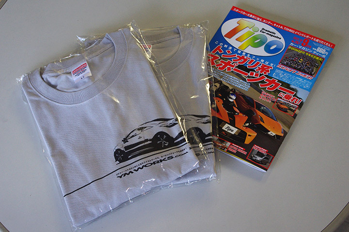 YM WORKS ｘ Tipo コラボTシャツ、届いています。