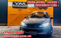 在庫車特別販売 プジョー 206RC（PEUGEOT 206RC）機械式LSD装着、HID換装！前後車高調サス新品！検2年付大阪店頭渡し乗り出し価格 1,100,000円