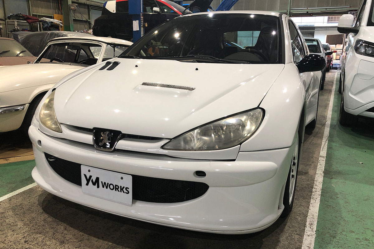 プジョー 206 スーパー1600 レプリカ（Peugeot 206 SUPER1600 Replica）のエアコン系修理 | 福井県鯖江市の（株）B様