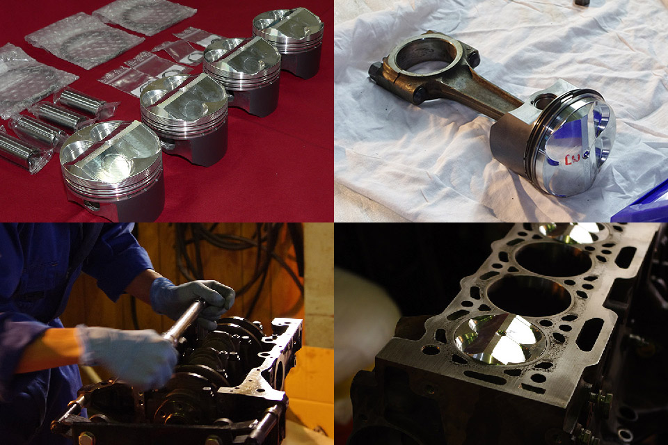 鍛造オーバーサイズピストンの組込み