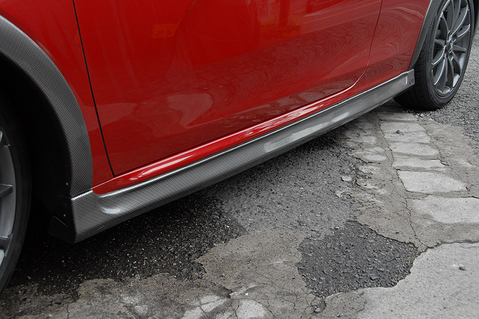 サイドスカート カーボン調