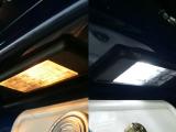 AIRZERO LEDとノーマルナンバー灯の比較 (片面タイプを使用 車両はCoupe407)