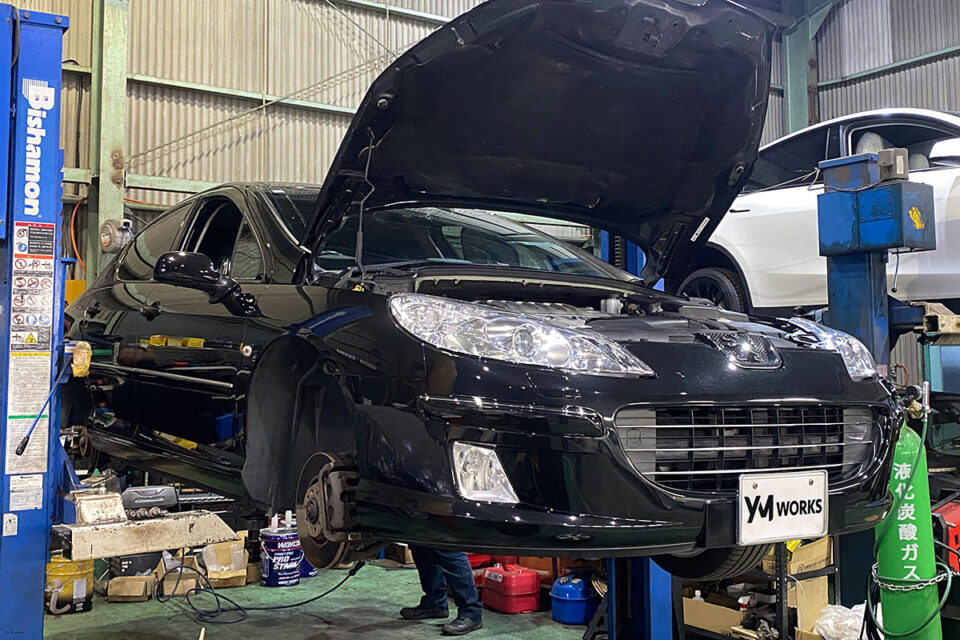 プジョー 407 セダン SV3.0（Peugeot 407 Sedan SV3.0）の12ヶ月点検｜兵庫県尼崎市のW様