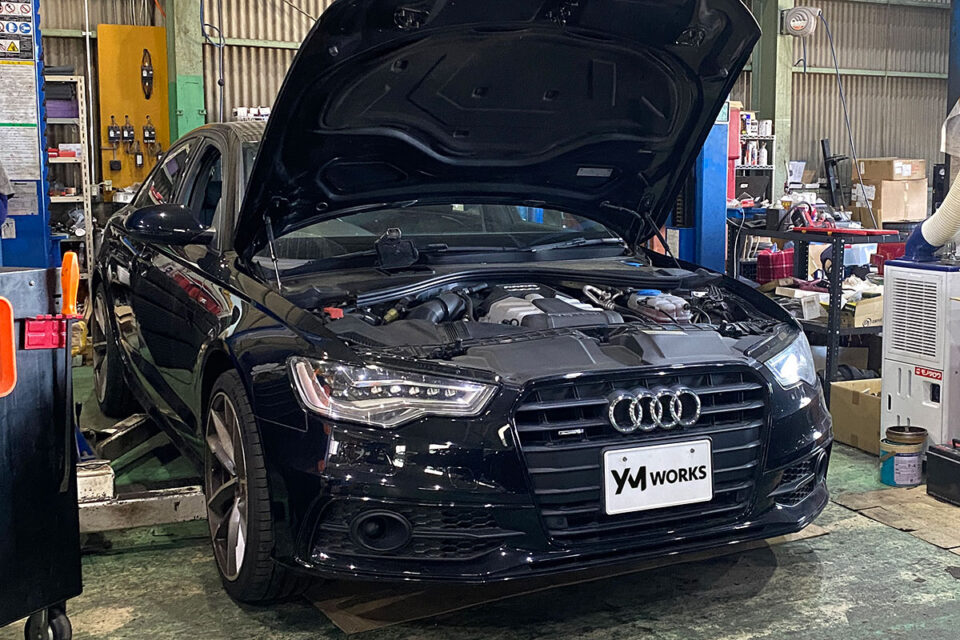 アウディ A6 3.0 TFSI quattro(Audi A6 3.0 TFSI quattro)の一般整備 リアブレーキパッド交換|大阪府のL様